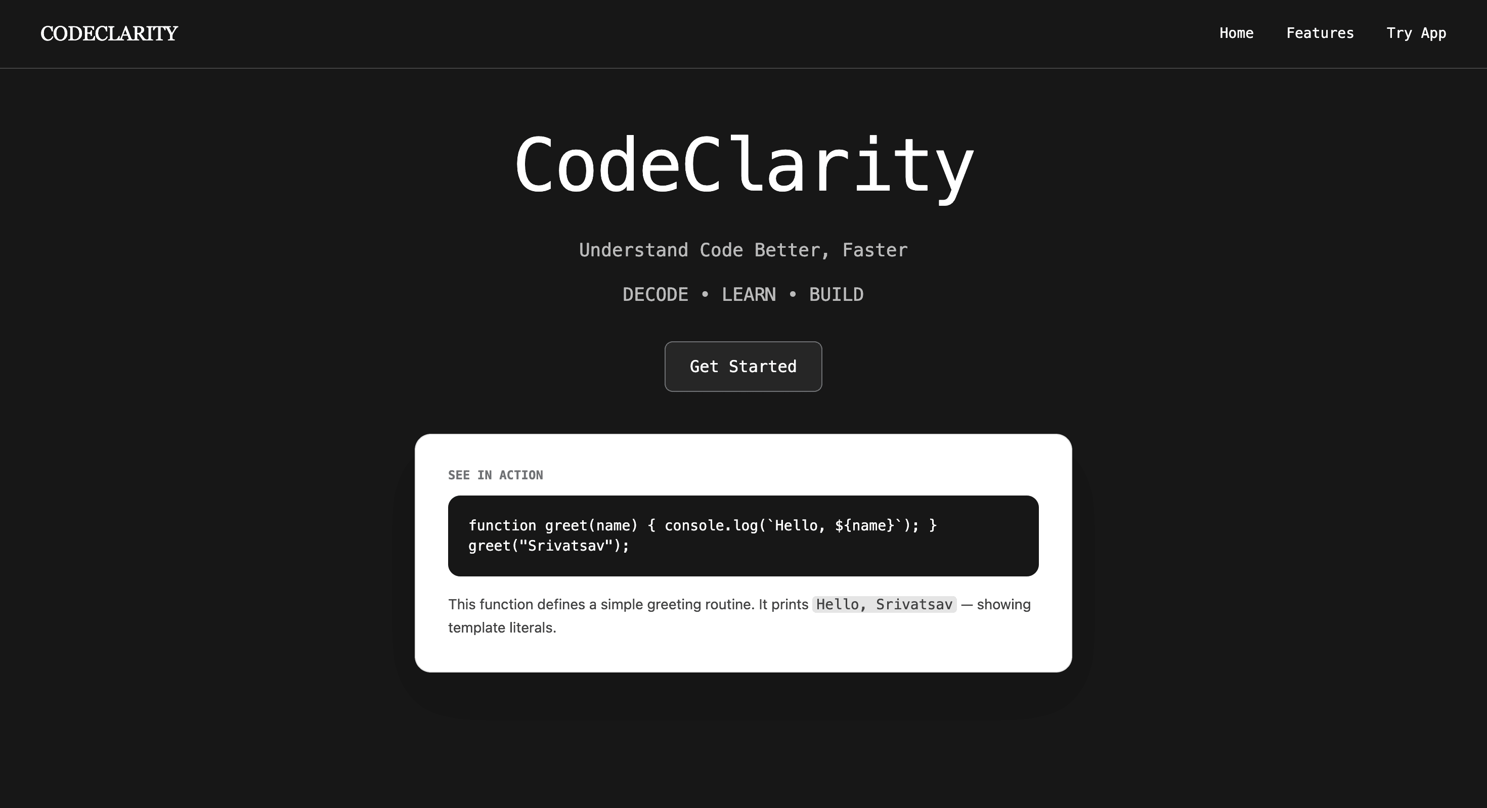 CodeClarity preview